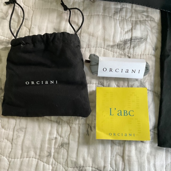 Orciani Carioca Leather Bag Tote - Black Fun Multicolor w/ Separate Wristlet NWT - Picture 14 of 16